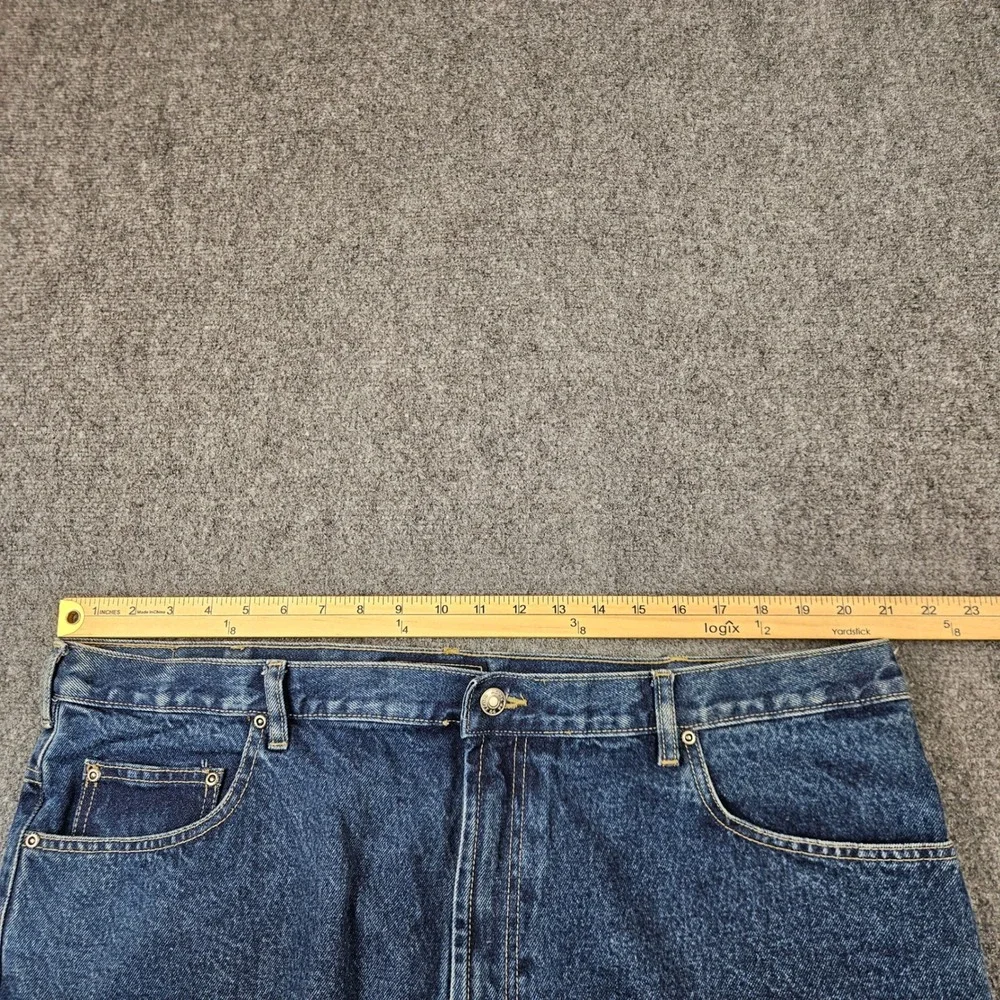 Route 66 Mens Relaxed Fit Denim Shorts Blue Medium Wash 100% Cotton Size 42